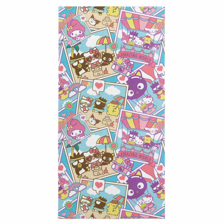 Hello Kitty & Friends Vacay Postcards 30"x60" Microfiber Beach Towel